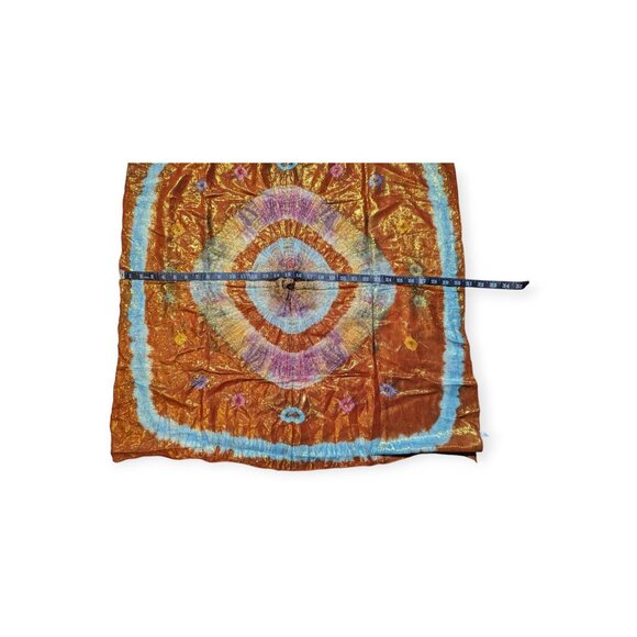 Elegant Collections Beautiful Made in India Square Colorful Scarf 32" x 32" - Picture 9 of 10